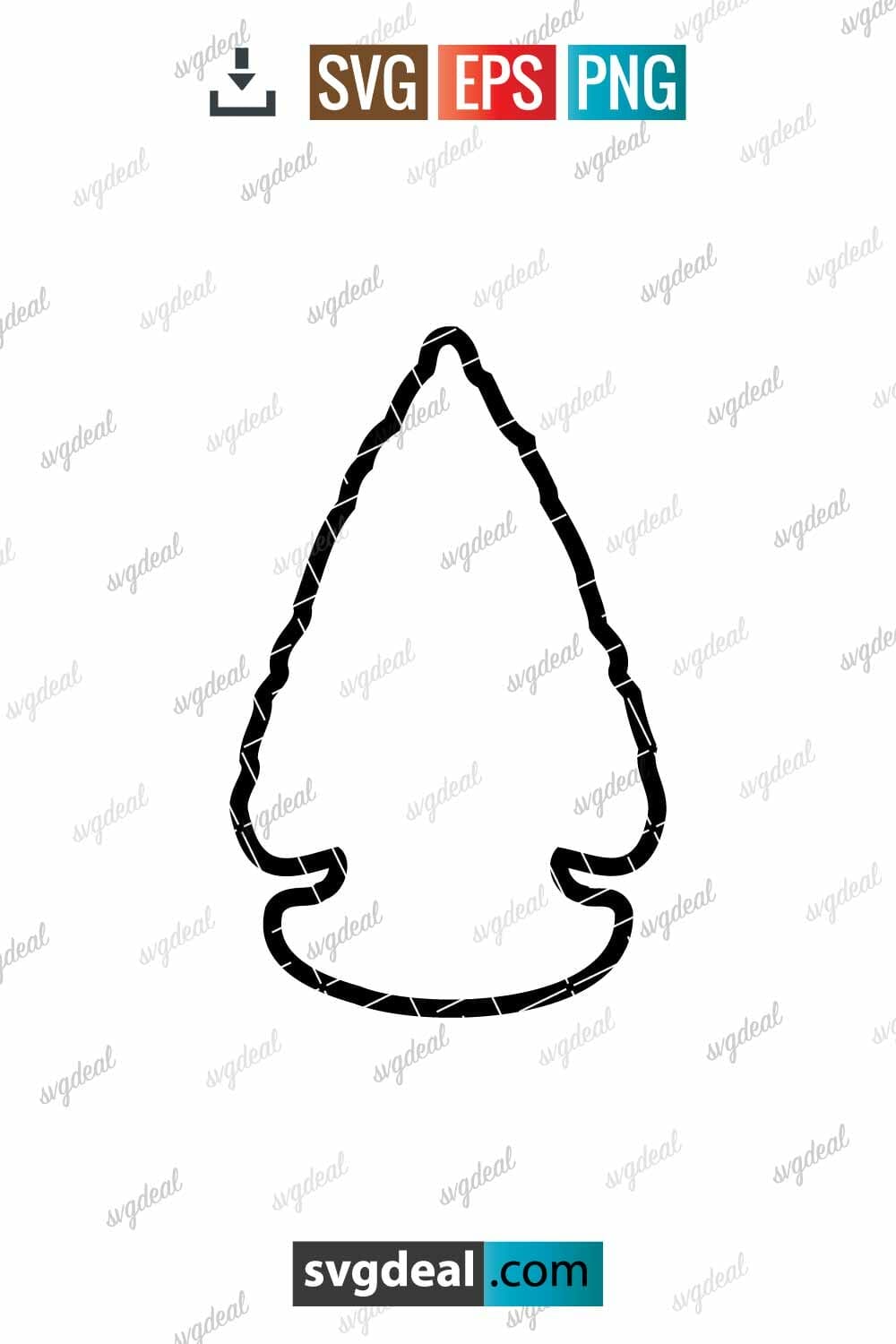 Free Arrowhead Outline Svg - SVGDeal.com