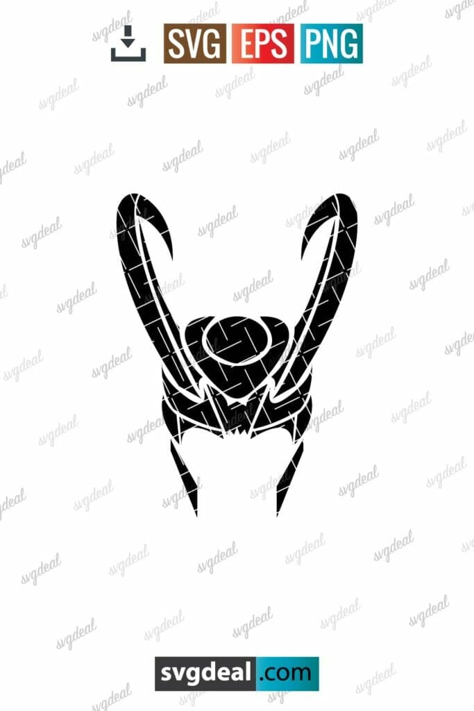 Free Loki Helmet Svg - SVGDeal.com