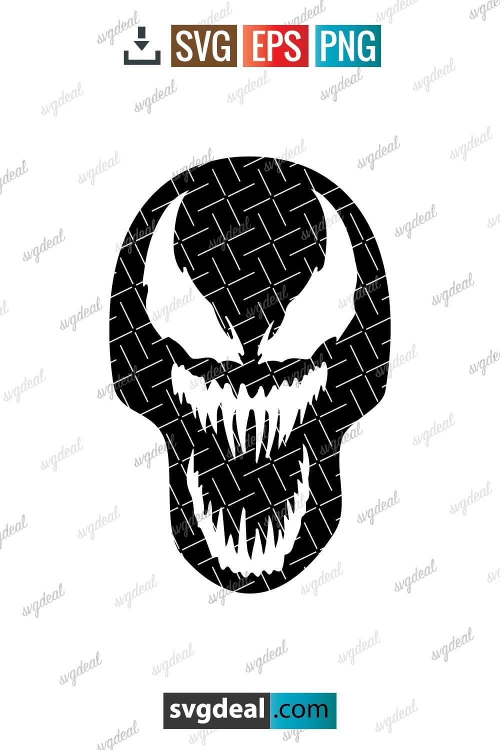 Free Venom Face Svg - SVGDeal.com