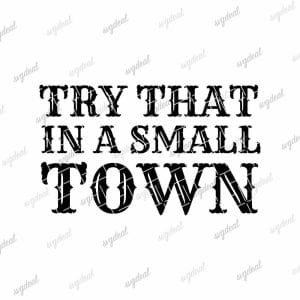 Try That In A Small Town Svg