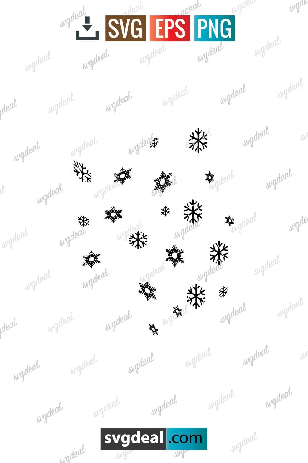 Falling Snowflakes Svg