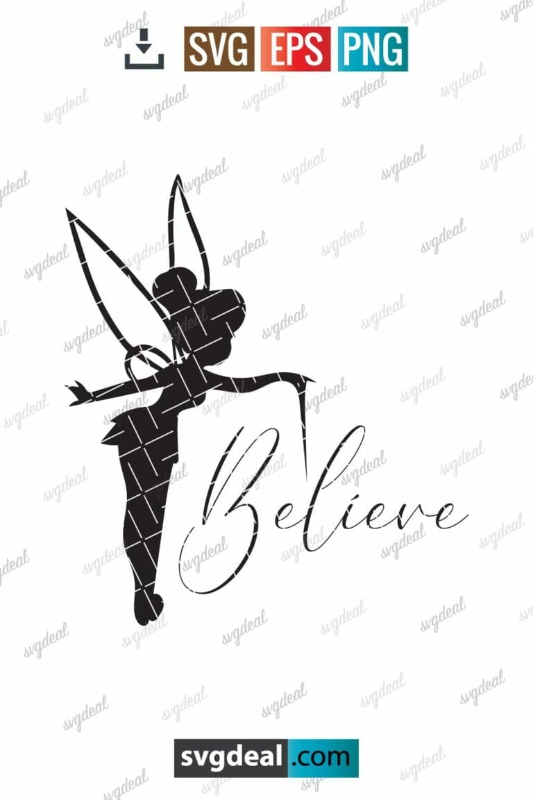 Free Tinkerbell Believe Svg - SVGDeal.com