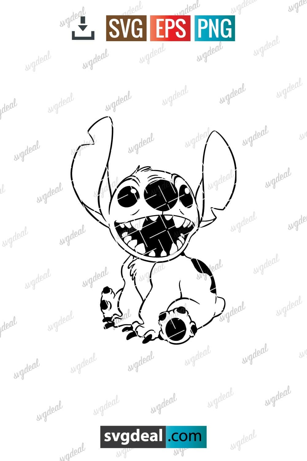 Free Cute Stitch Svg - SVGDeal.com