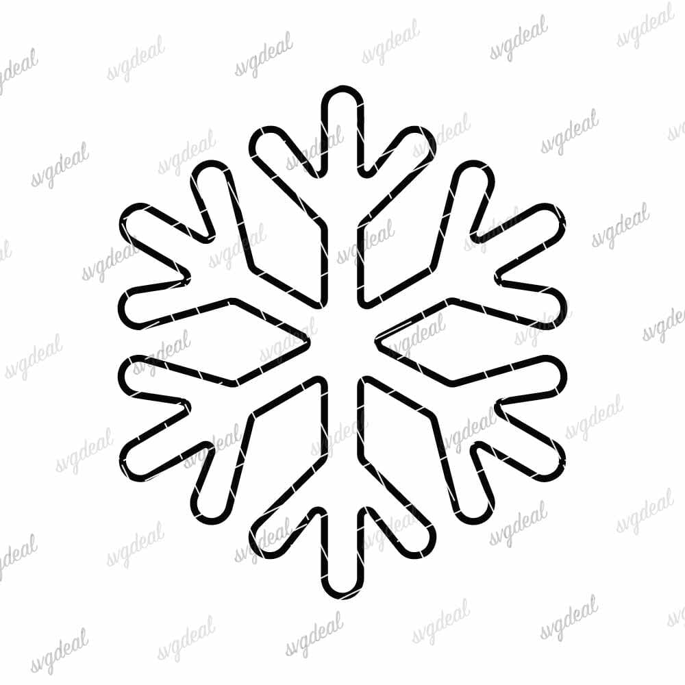 Snowflake Outline Svg