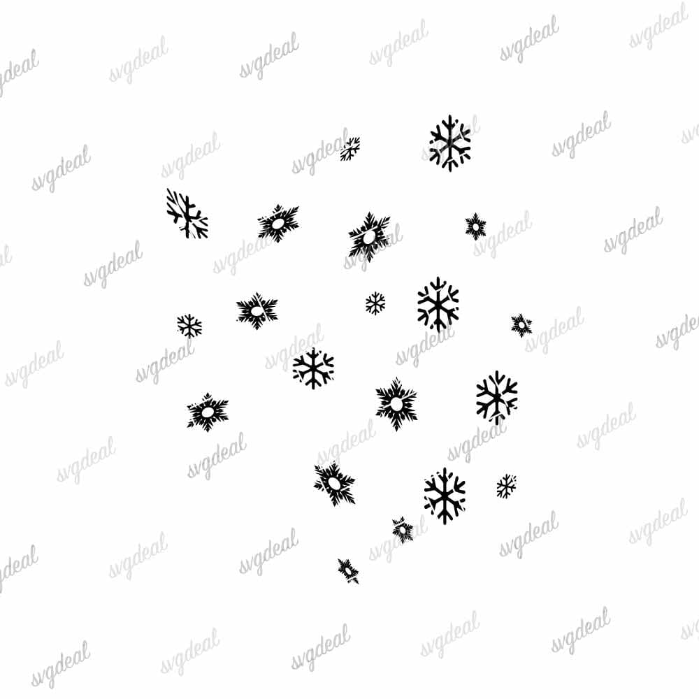 Falling Snowflakes Svg