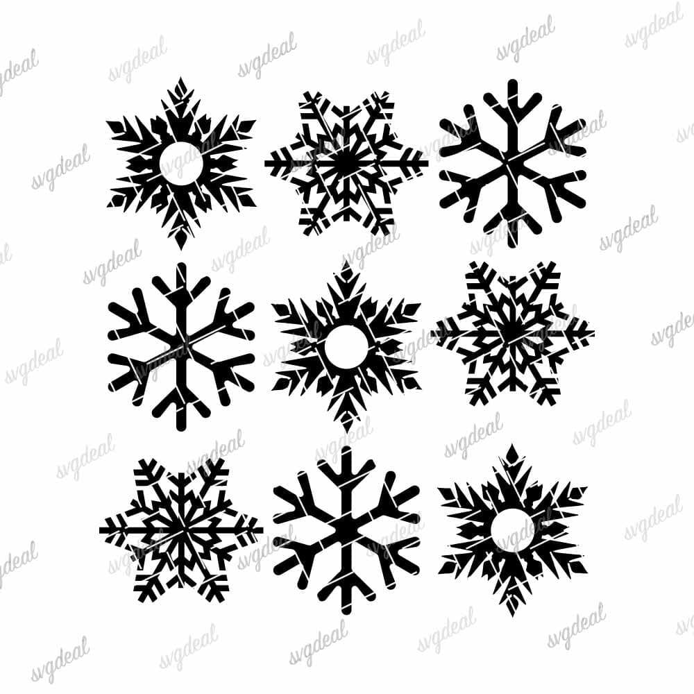 Christmas Snowflakes Svg