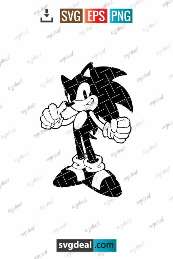 Sonic Svg Black And White