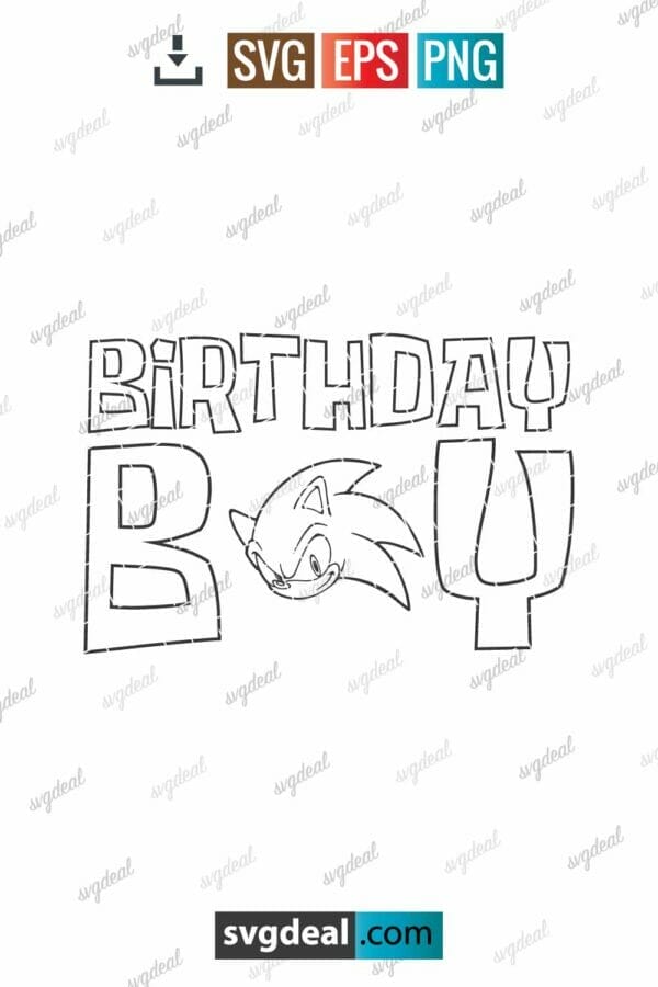 Sonic Birthday Svg