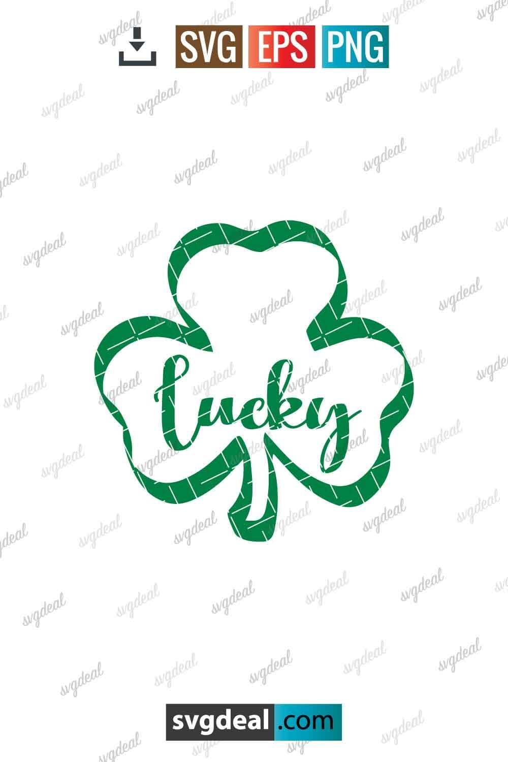 Free Lucky Shamrock Svg - SVGDeal.com