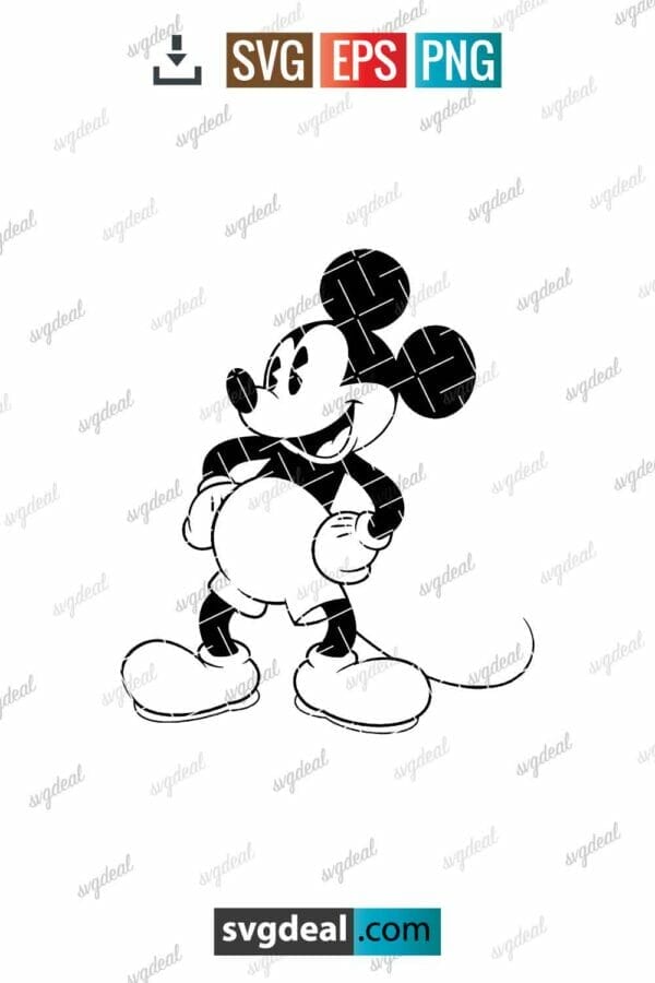 Vintage Mickey Mouse Svg