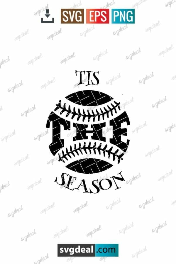 Tis The Season Baseball Svg