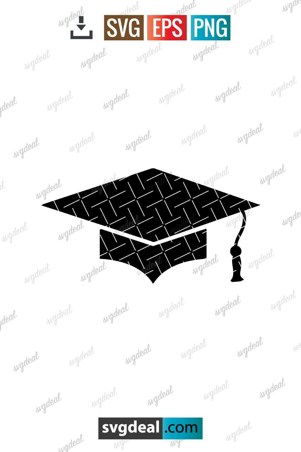 Free Graduation Hat Silhouette - SVGDeal.com