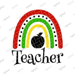 Teacher Rainbow Svg