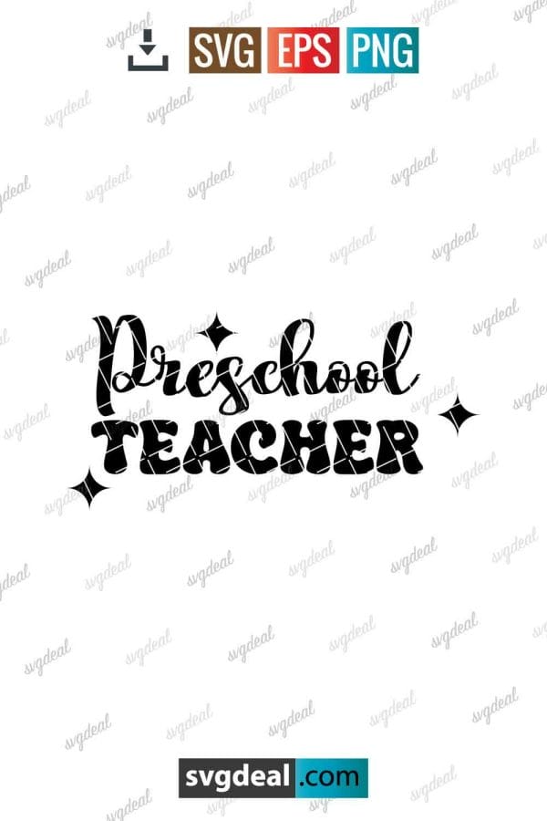 Preschool Teacher Svg