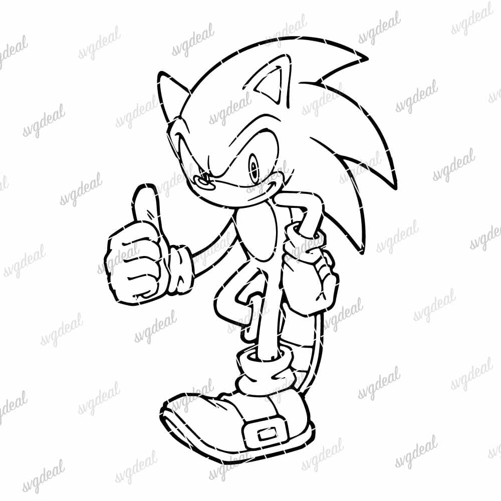 Sonic Outline Svg