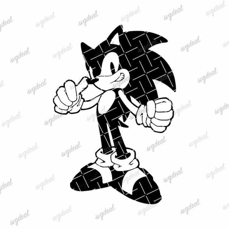 Sonic Svg Black And White