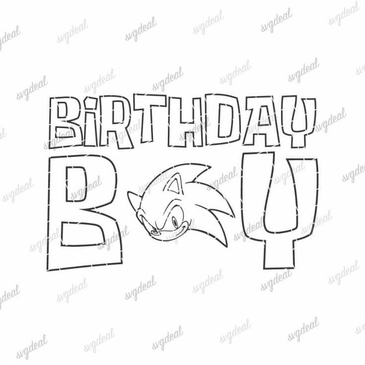 Sonic Birthday Svg
