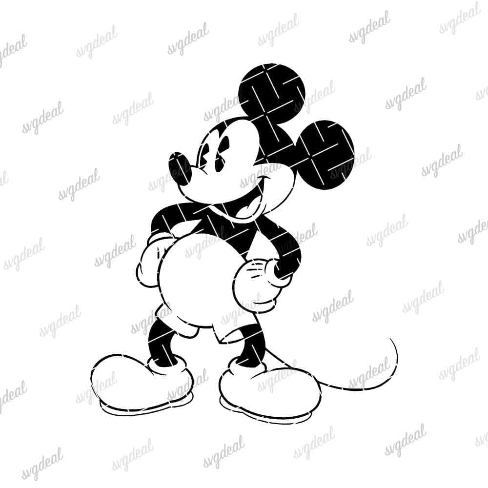 Vintage Mickey Mouse Svg