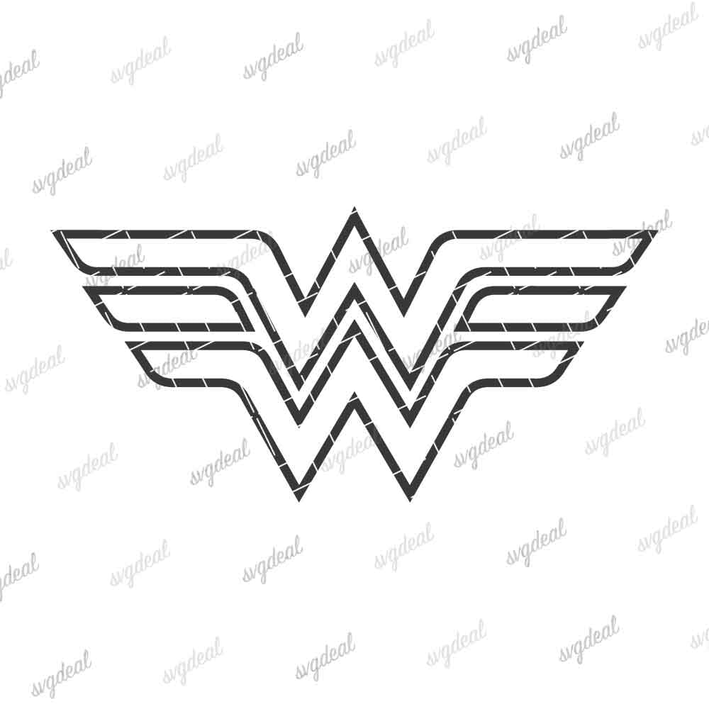 Wonder Woman Outline Svg