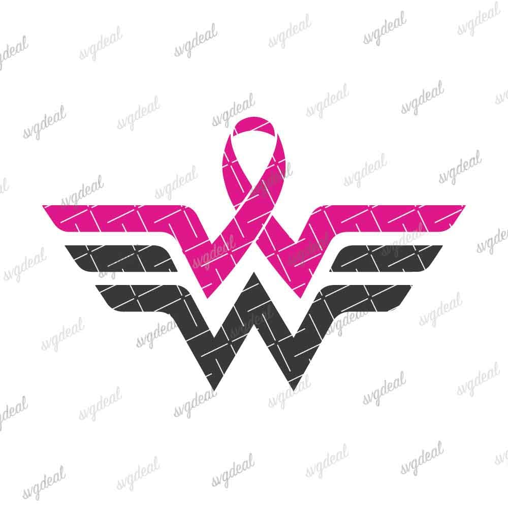 Wonder Woman Breast Cancer Svg Free