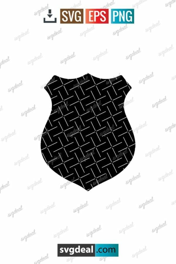 Police Badge Silhouette Svg