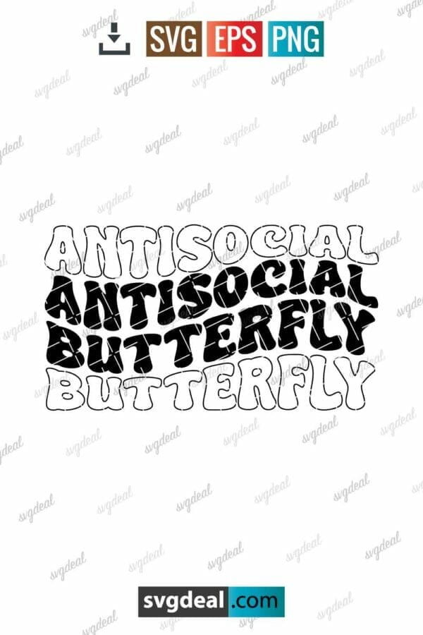 Antisocial Butterfly Svg