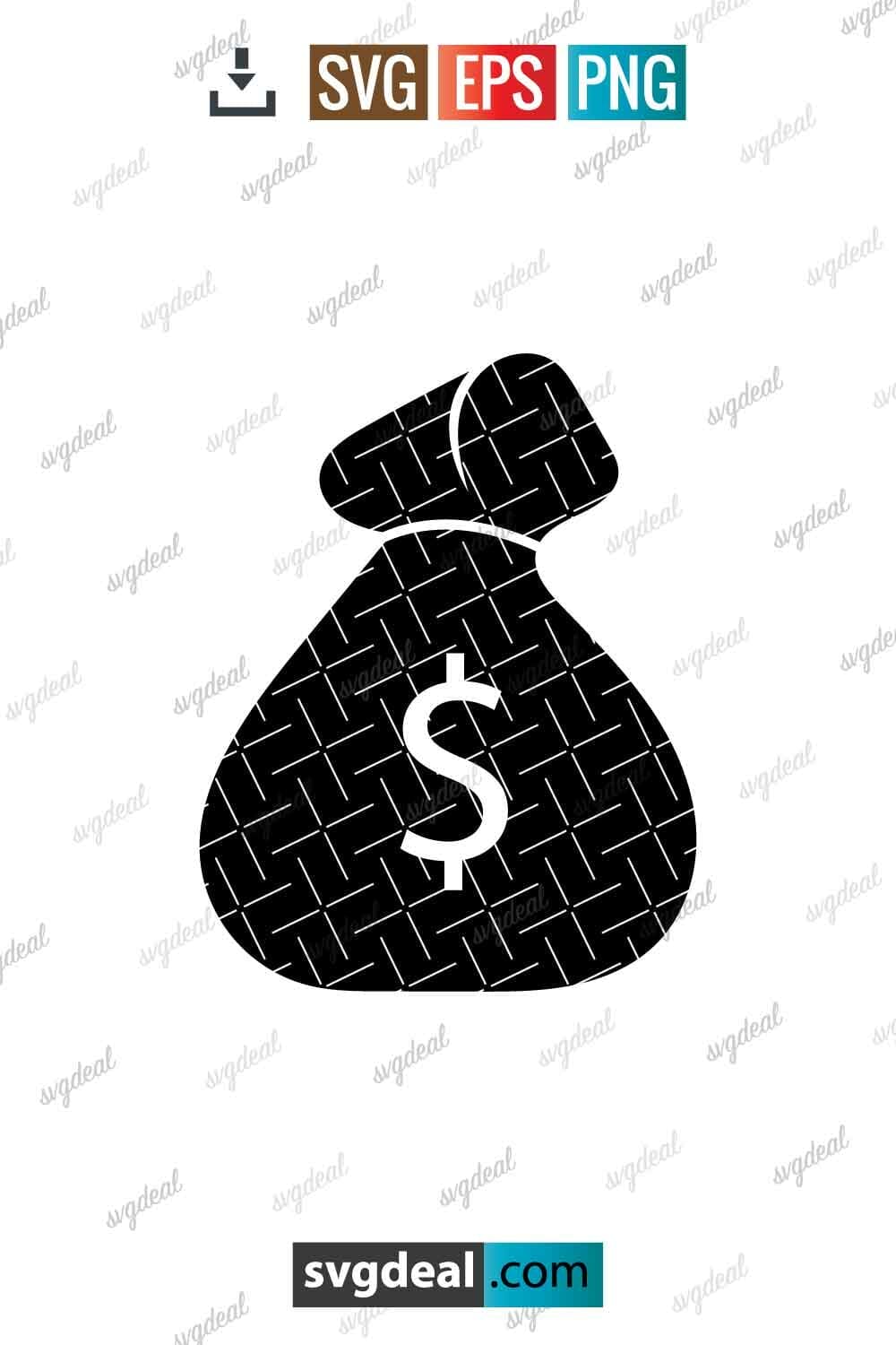 Free Money Bag Svg - SVGDeal.com