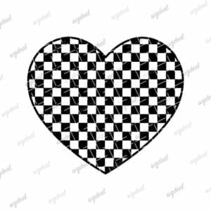 Checkered Heart Svg