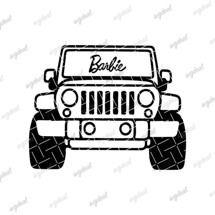 Barbie Jeep Svg Free