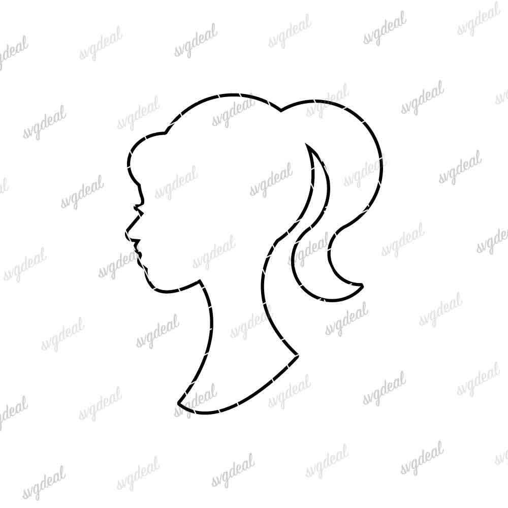 Barbie Head Outline