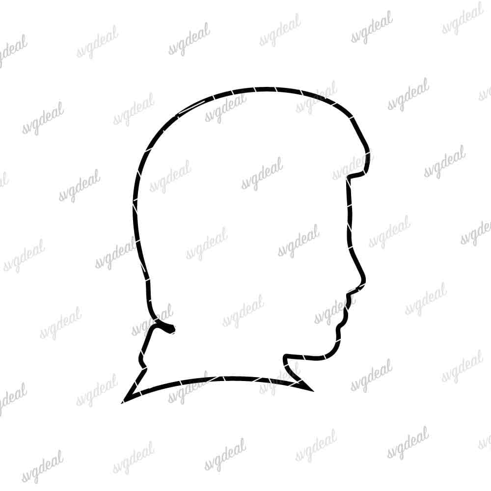 Ken Head Outline Svg