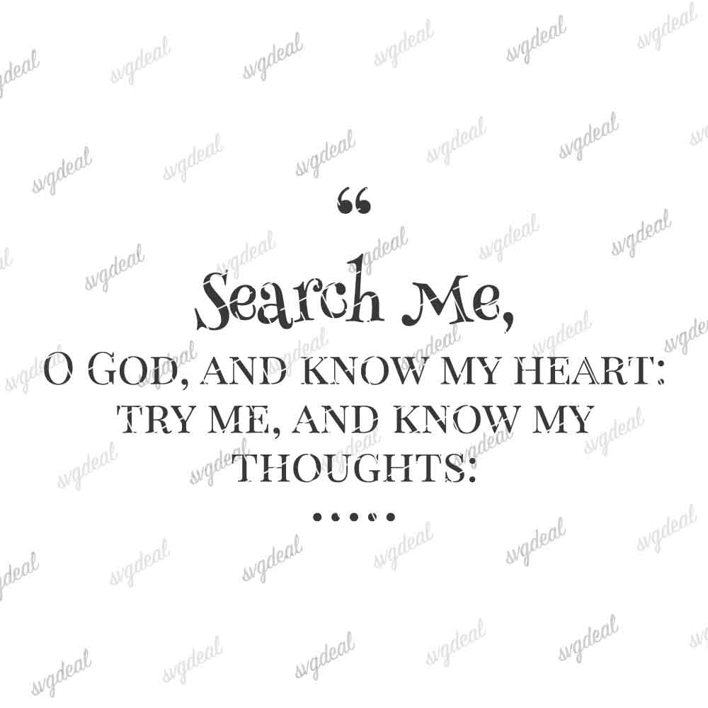 Psalm 139:23 Svg