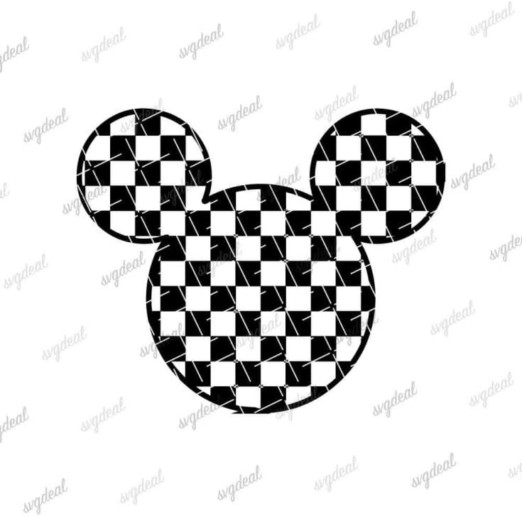 Checkered Mickey Svg