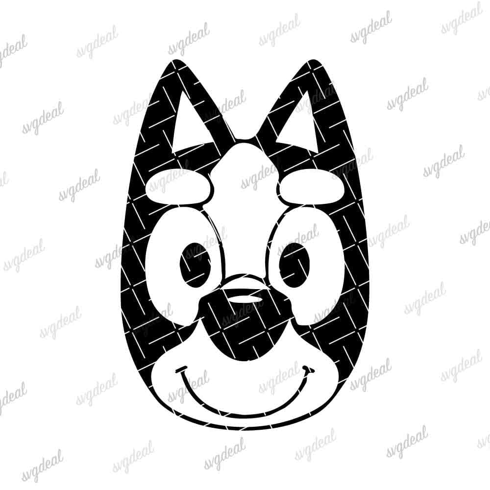 Bluey Face Svg