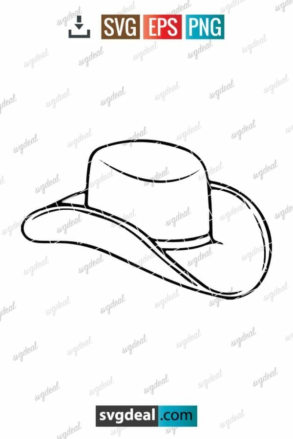 Cowgirl Hat Svg