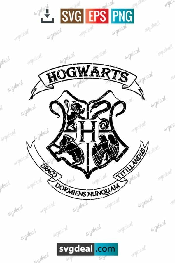 Free Hogwarts Crest Svg - SVGDeal.com