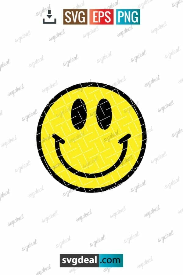 Groovy Smiley Face Svg
