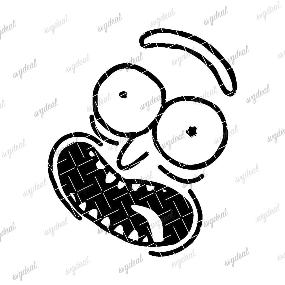 Pickle Rick Face Svg