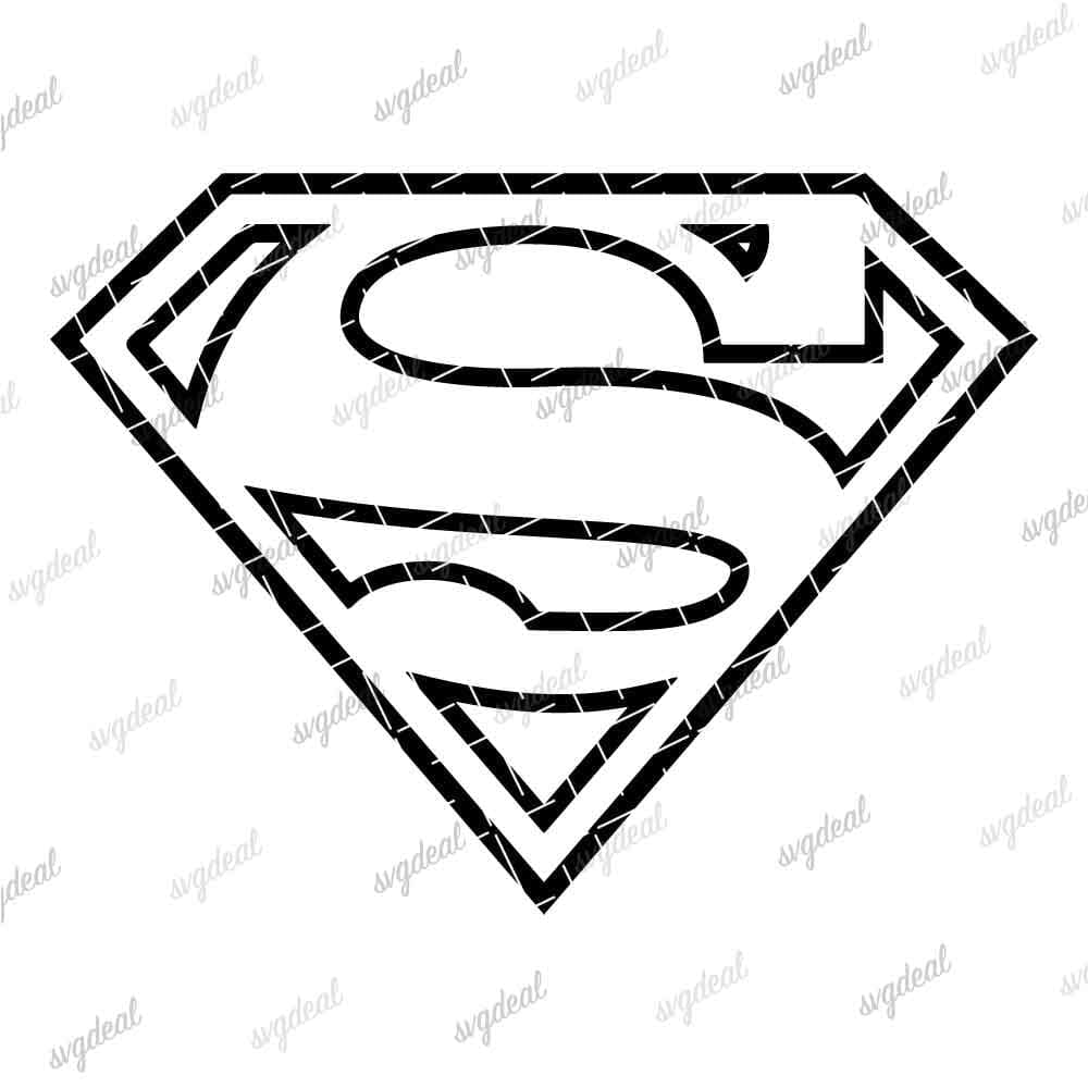 Superman Logo Outline Svg
