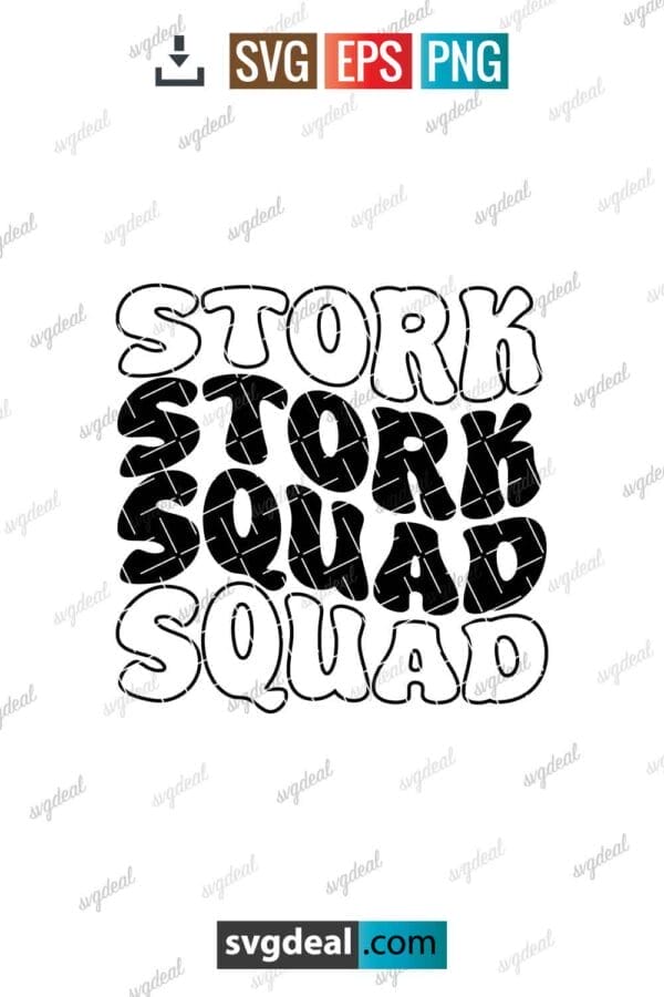 Stork Squad Svg