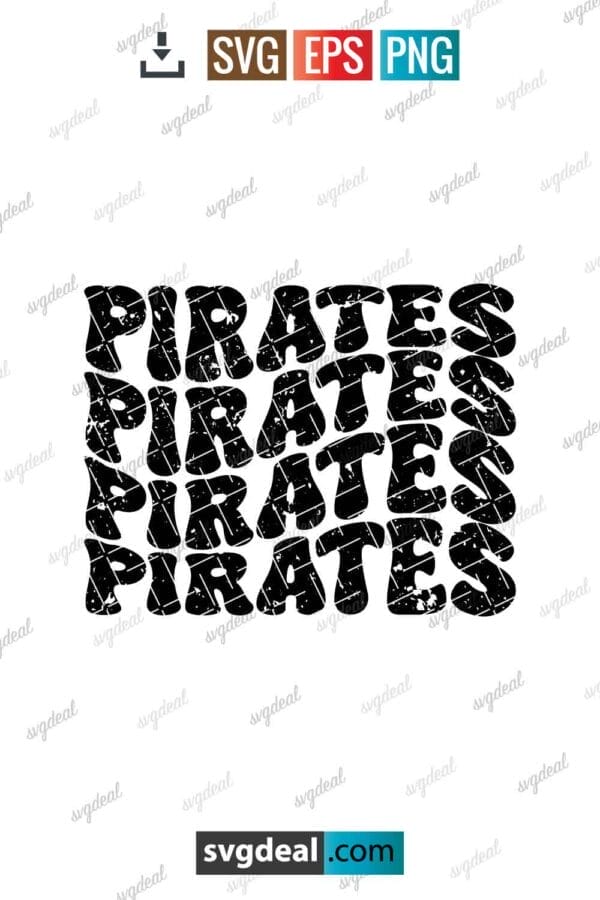 Pirates Distressed Svg Free