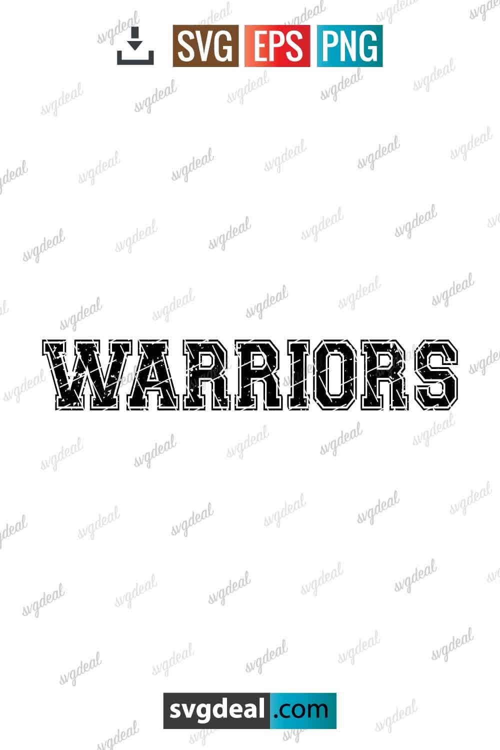 Free Warriors Distressed Svg - SVGDeal.com