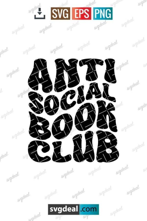 Anti Social Book Club Svg