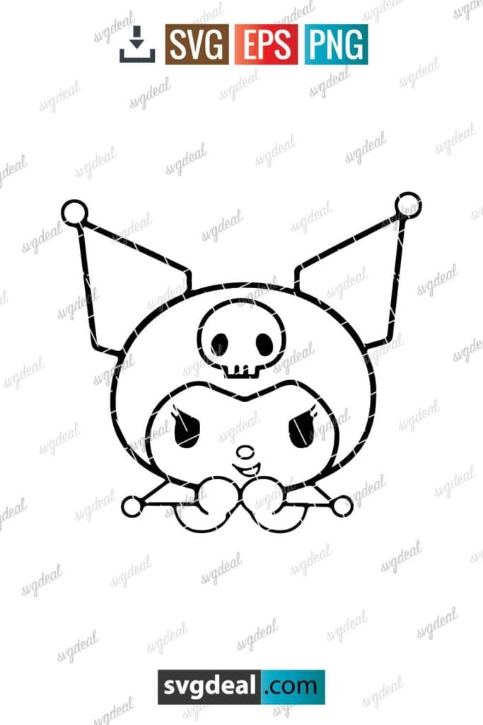 Free Kuromi Outline Svg - SVGDeal.com