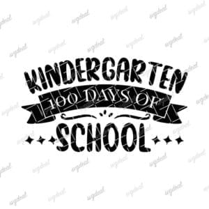 Kindergarten 100 Days Of School Svg