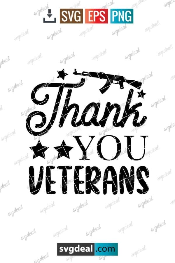 Thank You Veterans Svg