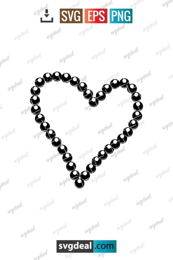 Heart Pearl Svg Files