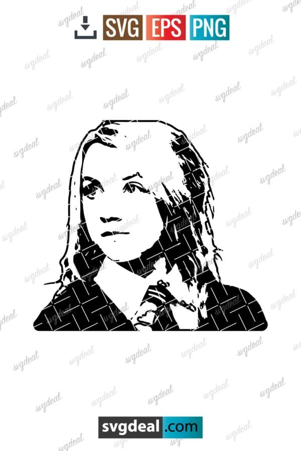 Luna Lovegood Silhouette Svg