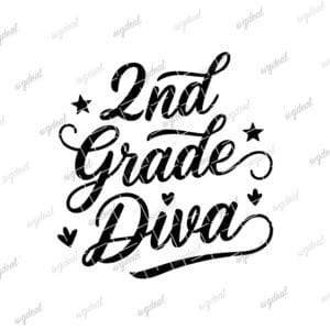2nd Grade Diva Svg