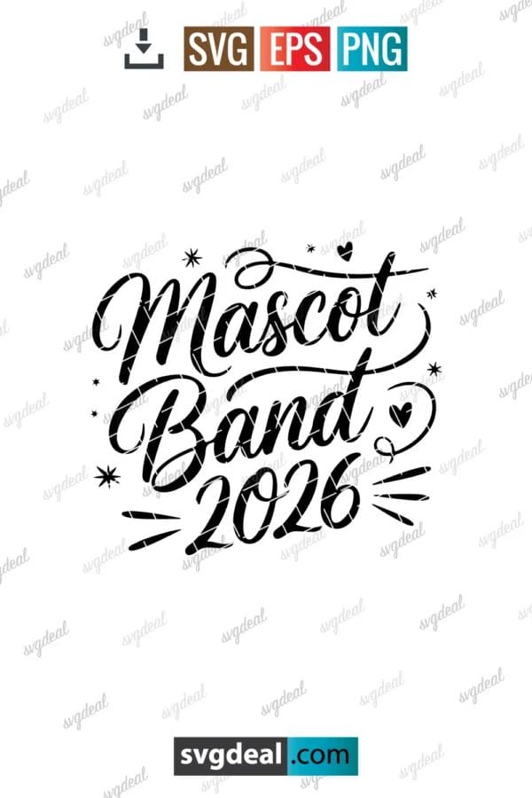 Mascot Band 2026 Svg